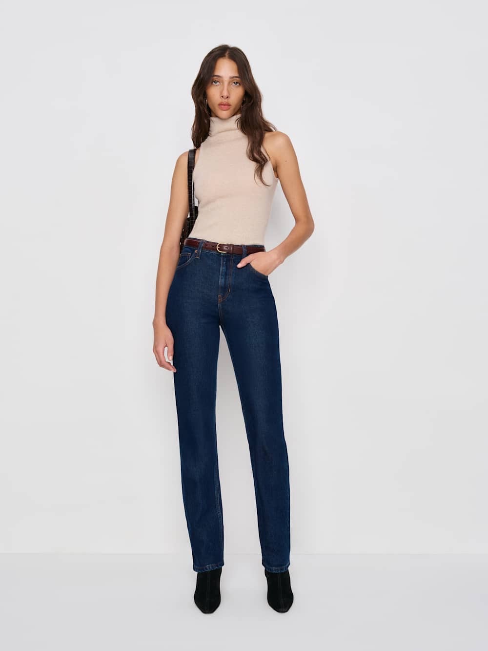Reformation Jax Stretch High Rise Straight Jeans size 28